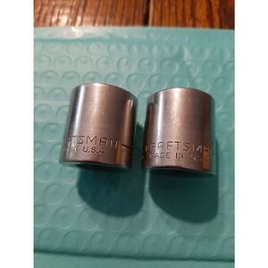 Vintage Craftsman Lot 2 13/16" 6 and 12 Point 3/8" Drive Sockets